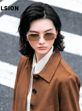 陌森26新品偏光墨镜女防晒防紫外线无框窄框复古时尚太阳镜MM7003