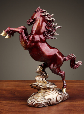 铜马摆件马到成功彩铜青云直上