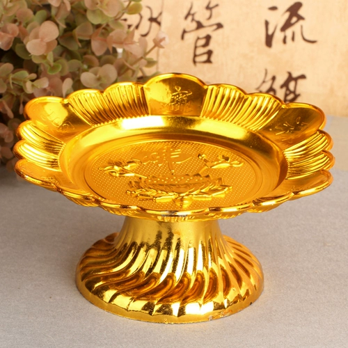 聚缘阁 Пластиковая пластинка украшения лотос удача бог водяной диск для фруктов