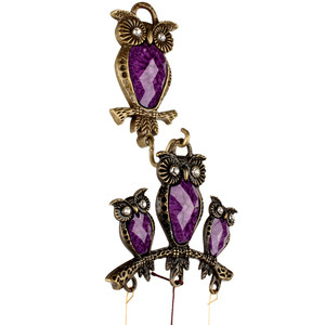 聚缘阁猫头鹰风铃挂饰门饰复古金属铃铛创意生日礼物卧室阳台风铃