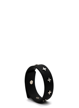 signal朋克牛皮多十字男女手环