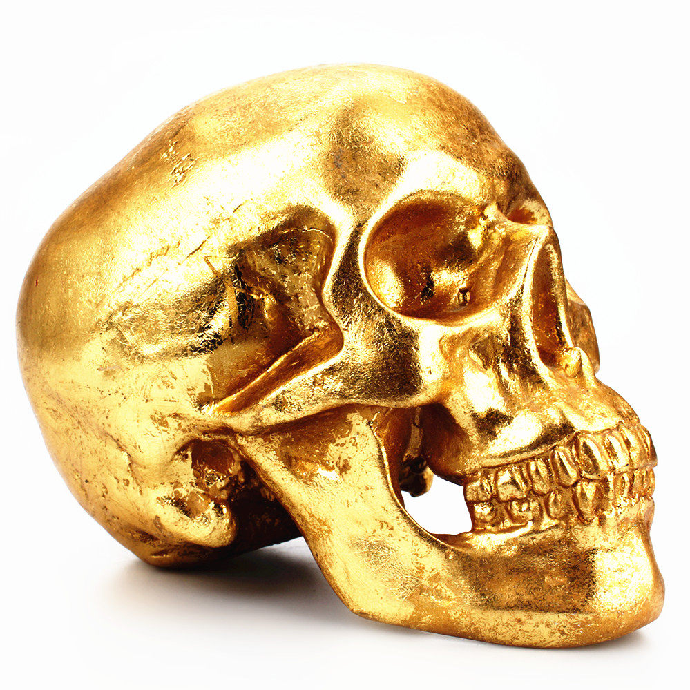 创意金色骷髅头存钱罐轻奢风家居装饰摆件儿童大人硬币储钱罐摆设