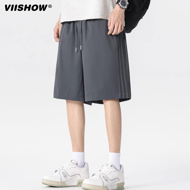 VIISHOW男士冰丝短裤夏季男款薄运动裤子外穿休闲大码胖子五分裤,淘宝优惠券,粉丝福利购,淘宝优惠卷