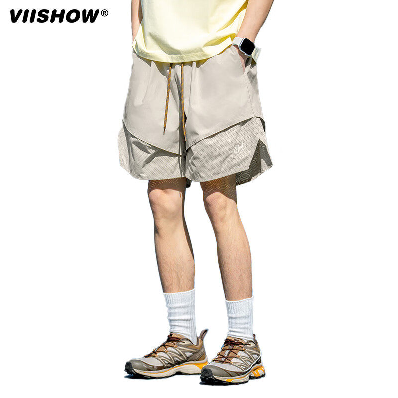 百搭直筒夏季户外美式工装运动休闲短裤潮牌男裤拼接透气五分裤男,淘宝优惠券,粉丝福利购,淘宝优惠卷