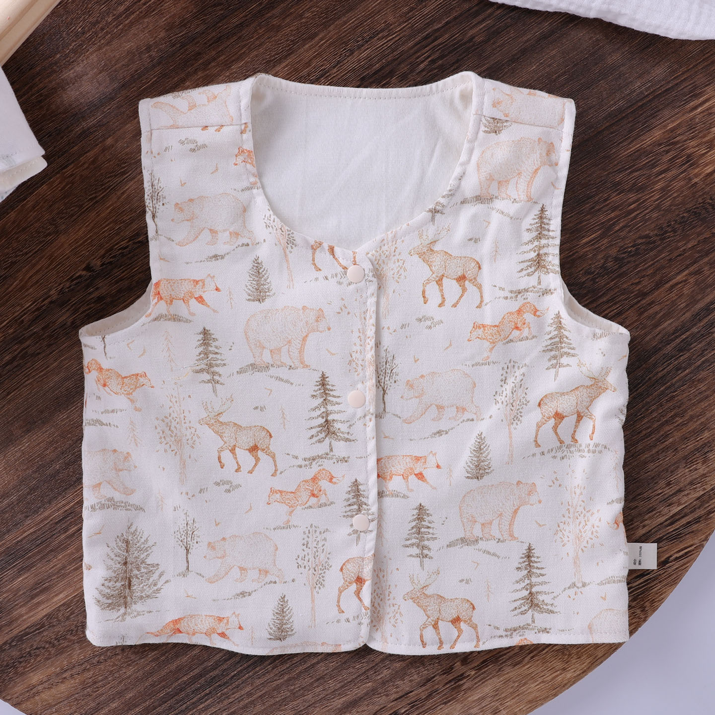 Children's spring and summer pure cotton vest ins cute pure cotton versatile vest tops for men and women baby outer vests