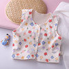 Children's spring and summer pure cotton vest ins cute pure cotton versatile vest tops for men and women baby outer vests
