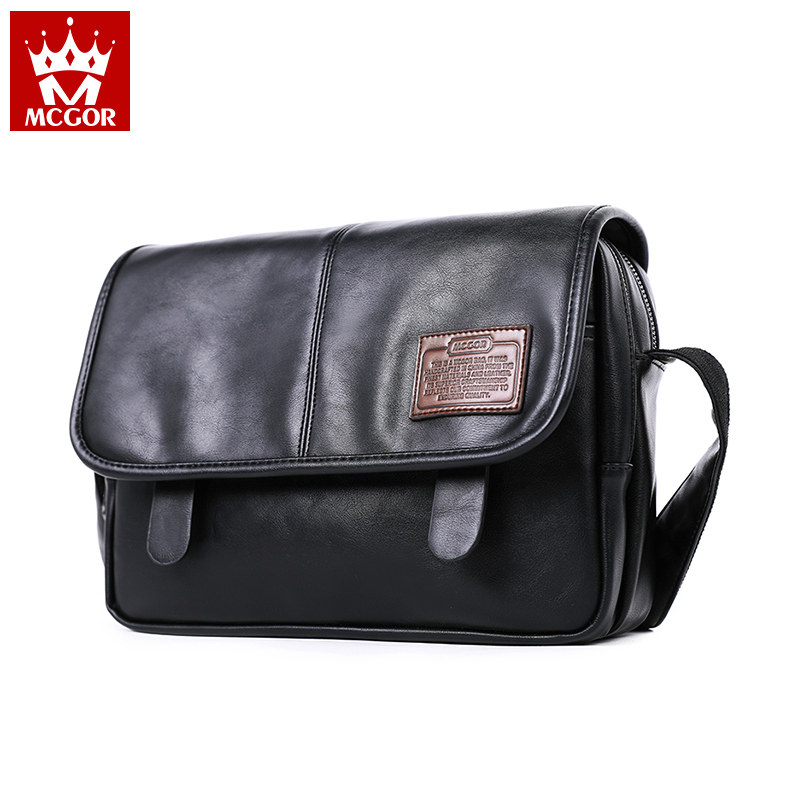 潮牌单肩包日系学生个性男士包包 mcgor男士包袋