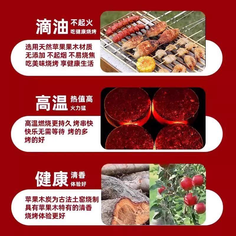 速燃碳烧烤炭家用无烟果木炭户外引火专用木炭水烟助燃围炉煮茶碳,淘宝优惠券,粉丝福利购,淘宝优惠卷