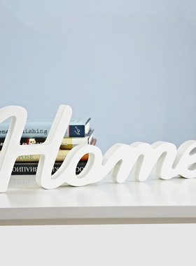 立体桌面玄关木质英文摆件书柜