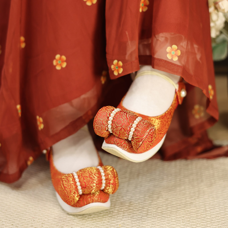 江南朱记汉服鞋【锦年】小枕头橡胶底汉服鞋子内增高古风布鞋平跟,淘宝优惠券,粉丝福利购,淘宝优惠卷