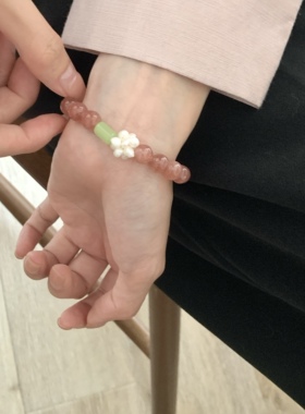 「仲夏莓果」新中式草莓晶天然淡水珍珠手串手链女2025新款手饰