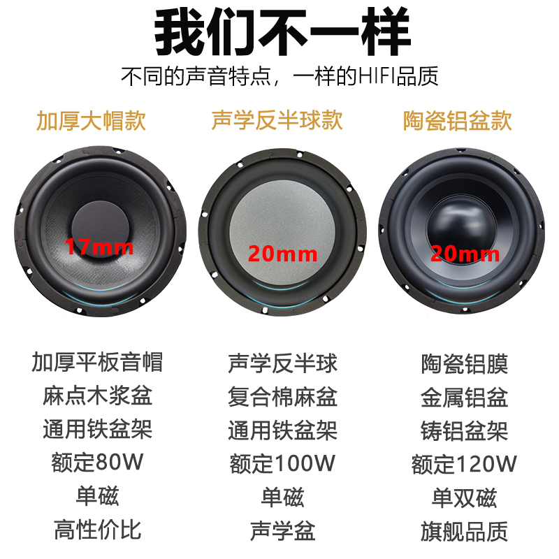 发烧8寸超重低音喇叭扬声器单元升级hifi家庭影院低音炮