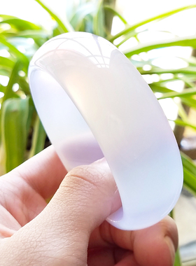 沛孚玉髓天然玛瑙手镯宽版女款