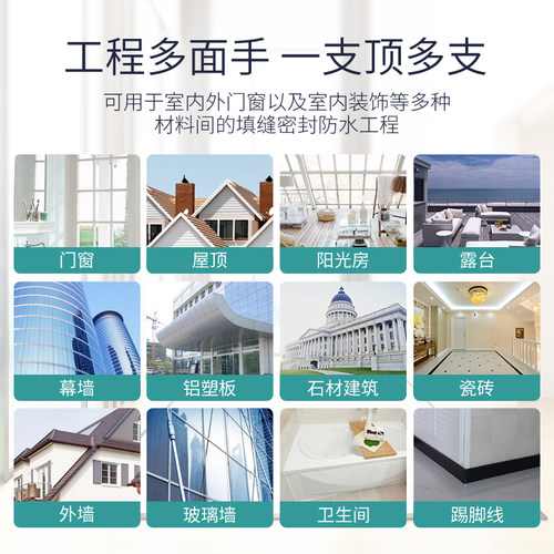 995中性硅酮结构胶门窗专用耐候强力玻璃胶密封胶防水工程建筑用 - 图3