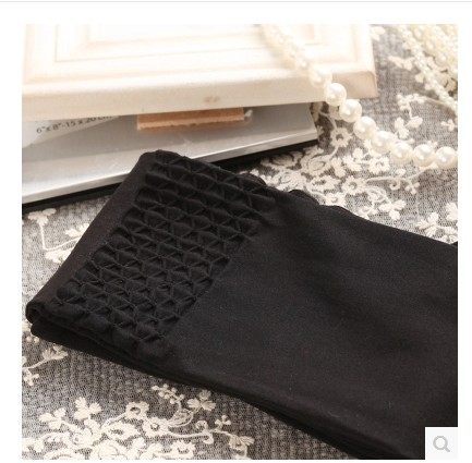 日系丝袜连裤袜半截拼接 120D上薄下厚提花黑色连裤袜瘦腿美腿袜,淘宝优惠券,粉丝福利购,淘宝优惠卷