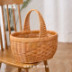W886 oval large capacity hand-portable weaving storage outdoor picnic, outing, fruits and vegetables snacks 35*27*18/35