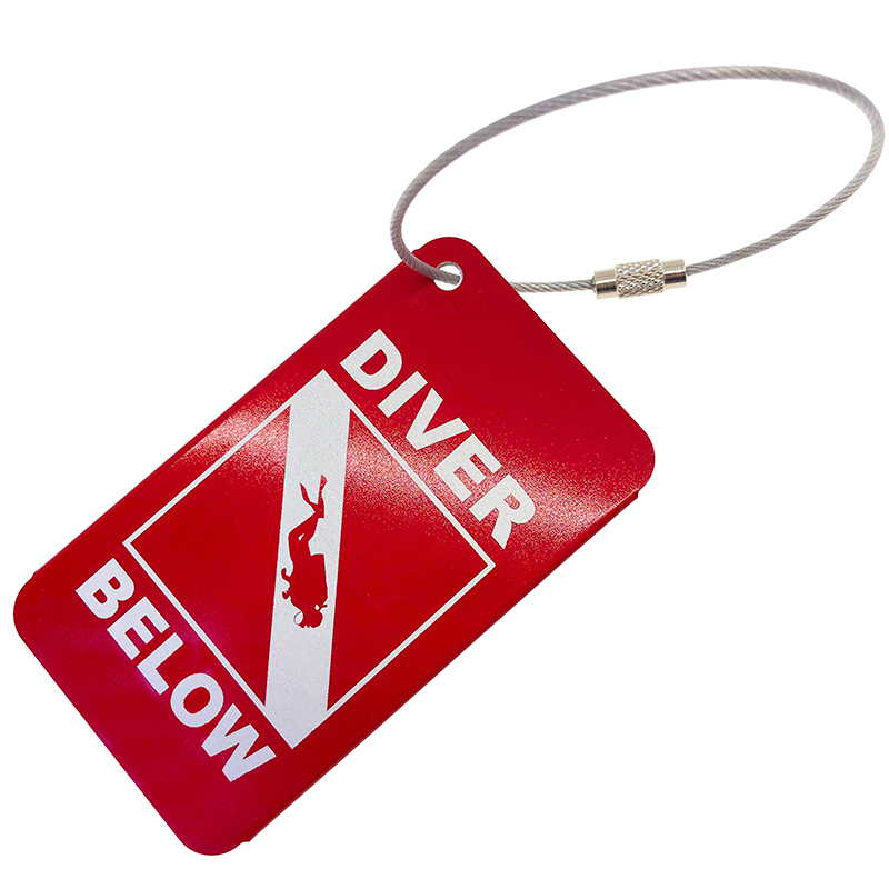 DIVER BELOW潜水员行李牌合金旅行箱包挂件姓名识别吊卡钥匙扣礼-图3