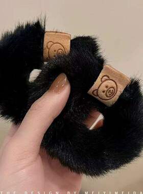 美唯新款秋冬新品毛绒贴布发饰
