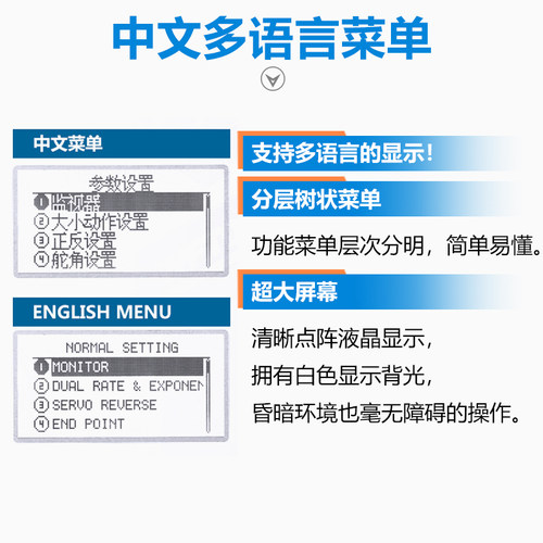 天地飞9通道 WFT09II多旋翼固定翼2.4G无线航模遥控器 中文菜单 - 图0