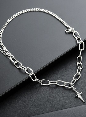 十字星手链男双层锁链高级感百搭小众配饰女2025新款个性简约饰品
