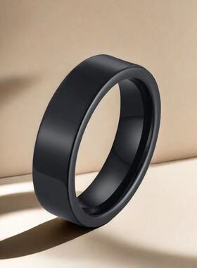 爆款配饰欧美热卖新款简约钛钢指环女镶钻锆石情侣对戒