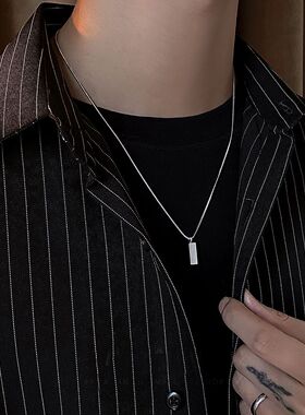 不掉色项链男新款潮流高档小众设计感嘻哈轻奢简约高级感男士帅气