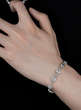 十字架手链男复古痞帅童军花十字花球项链女潮满花配件饰品