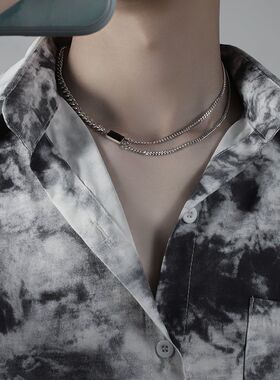 项链男潮小众挂饰男士高级感吊坠饰品轻奢小众配饰高街冷淡风百搭