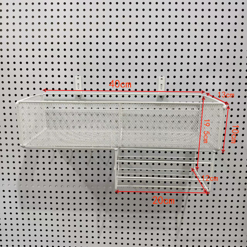 Perforated board accessories mesh basket metal long hole round hole universal
