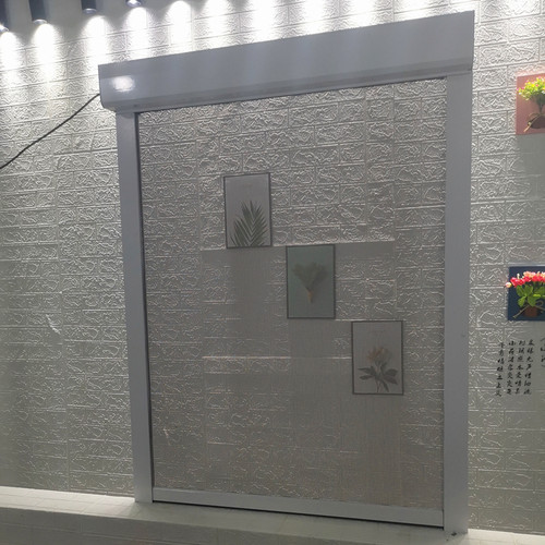 电动隐形纱窗厂家透景透气防蚊虫抗风卷帘推拉铝合金PVC窗纱入户 - 图2