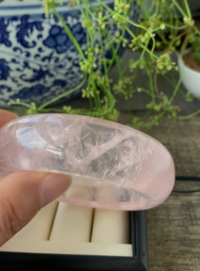 【琨瑜】亏清 61.5mm色粉天然莫桑比克粉晶手镯樱花色121g