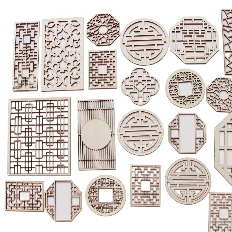 新中式古风屏风木质蛋糕装饰插件周岁配件杯垫碗垫diy母亲节摆件,淘宝优惠券,粉丝福利购,淘宝优惠卷