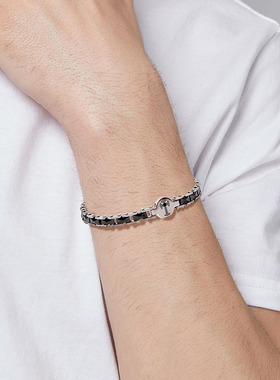 轻奢钛钢陶瓷手链商务十字架