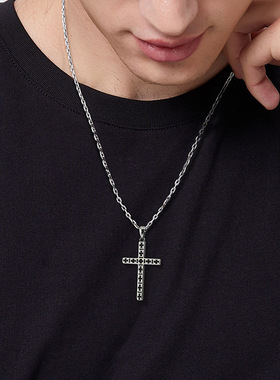 S925纯银个性复项链双面挂件吊坠