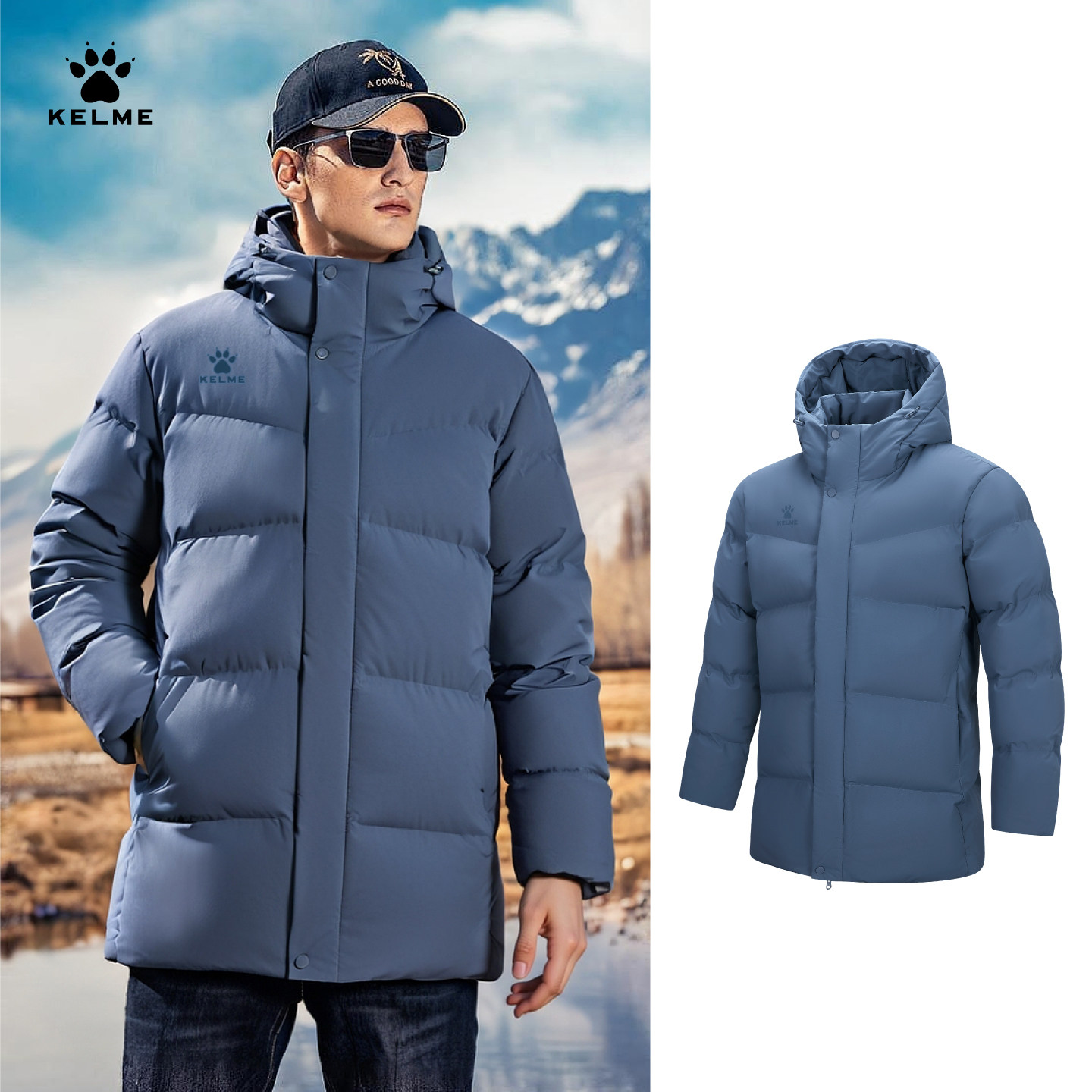 新款卡尔美运动棉衣冬季中长款加厚保暖连帽棉服足球训练棉袄正品,淘宝优惠券,粉丝福利购,淘宝优惠卷