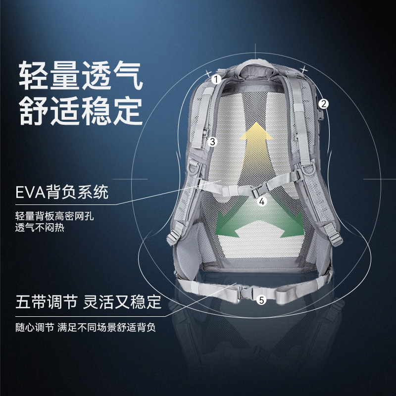 BIGPACK德国派格猎鹰户外徒步登山背包轻量化背负耐磨防水22/28L