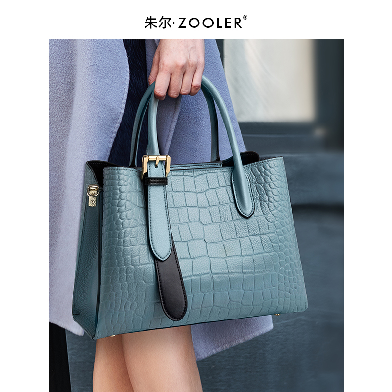 朱尔旗舰店朱尔真皮手提包女大容量女士包包新款潮时尚单肩斜挎通勤女包0
