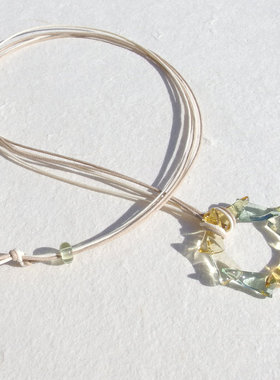 豆记手作玻璃清新毛衣链花冠