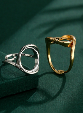 鑫泓泰女纯铜材质日韩风戒指空托