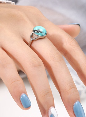 圆形戒指空托男女开口调节戒指托