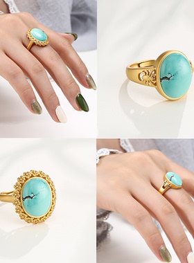 复古个性雏菊戒指空托女镶嵌配件