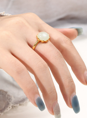 鑫泓泰复古个性花卉戒指空托女