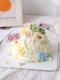 Internet celebrity spring outing flower cake baking cake decoration ornaments spring diary cute sugar beads flower decoration plug-in