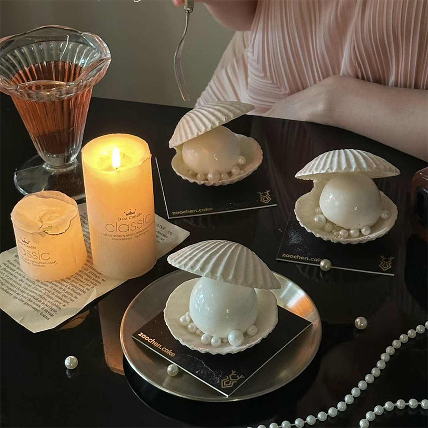 包邮网红ins风免熬透明水晶糖珍珠梦幻贝壳慕斯巧克力硅胶模具,淘宝优惠券,粉丝福利购,淘宝优惠卷