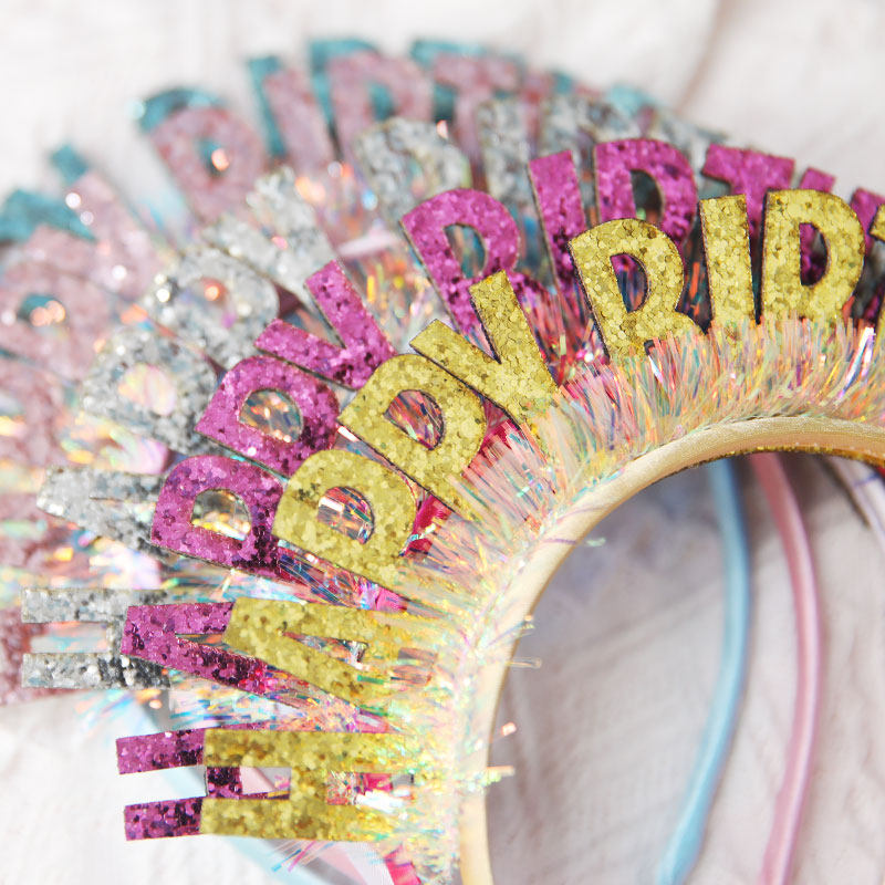 生日头箍HAPPYBIRTHDAY镭射亮片闪字生日派对寿星头箍生日帽装扮,淘宝优惠券,粉丝福利购,淘宝优惠卷