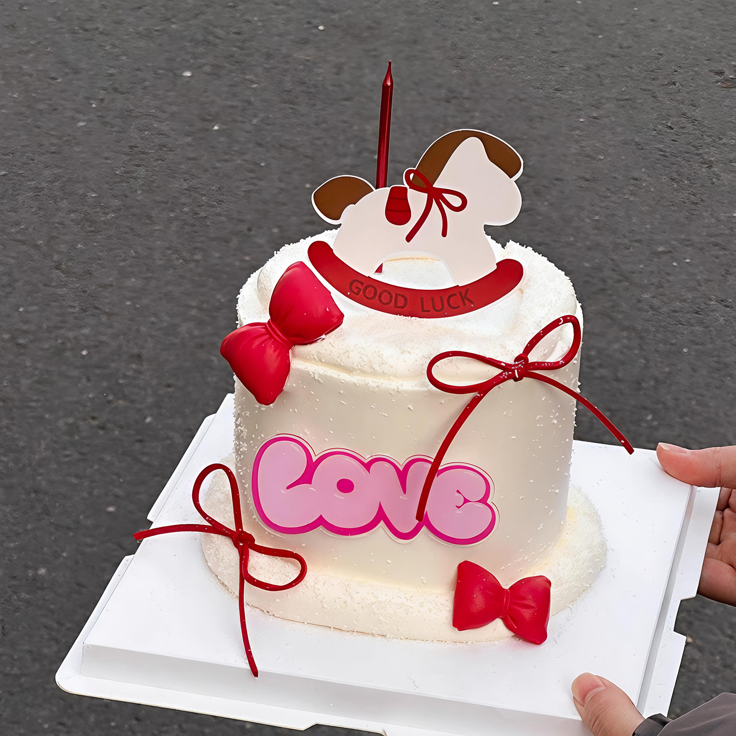 网红214情人节烘焙蛋糕装饰摆件亚克力可爱摇摇马蝴蝶结Love插件,淘宝优惠券,粉丝福利购,淘宝优惠卷