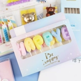 Мультяшная свеча, буквы и цифры, популярно в интернете, с медвежатами