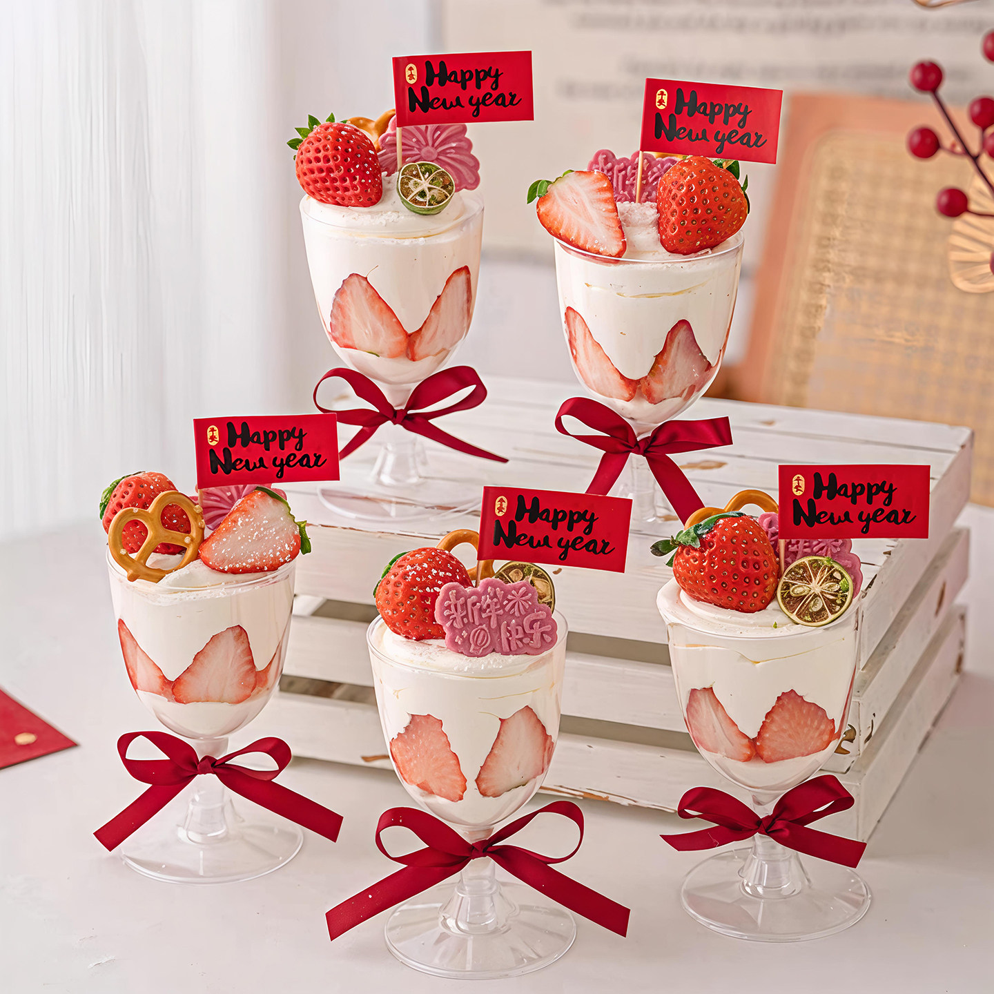 包邮2026新年快乐插旗跨年马年烘焙蛋糕装饰摆件酒杯礼花饼干插件,淘宝优惠券,粉丝福利购,淘宝优惠卷