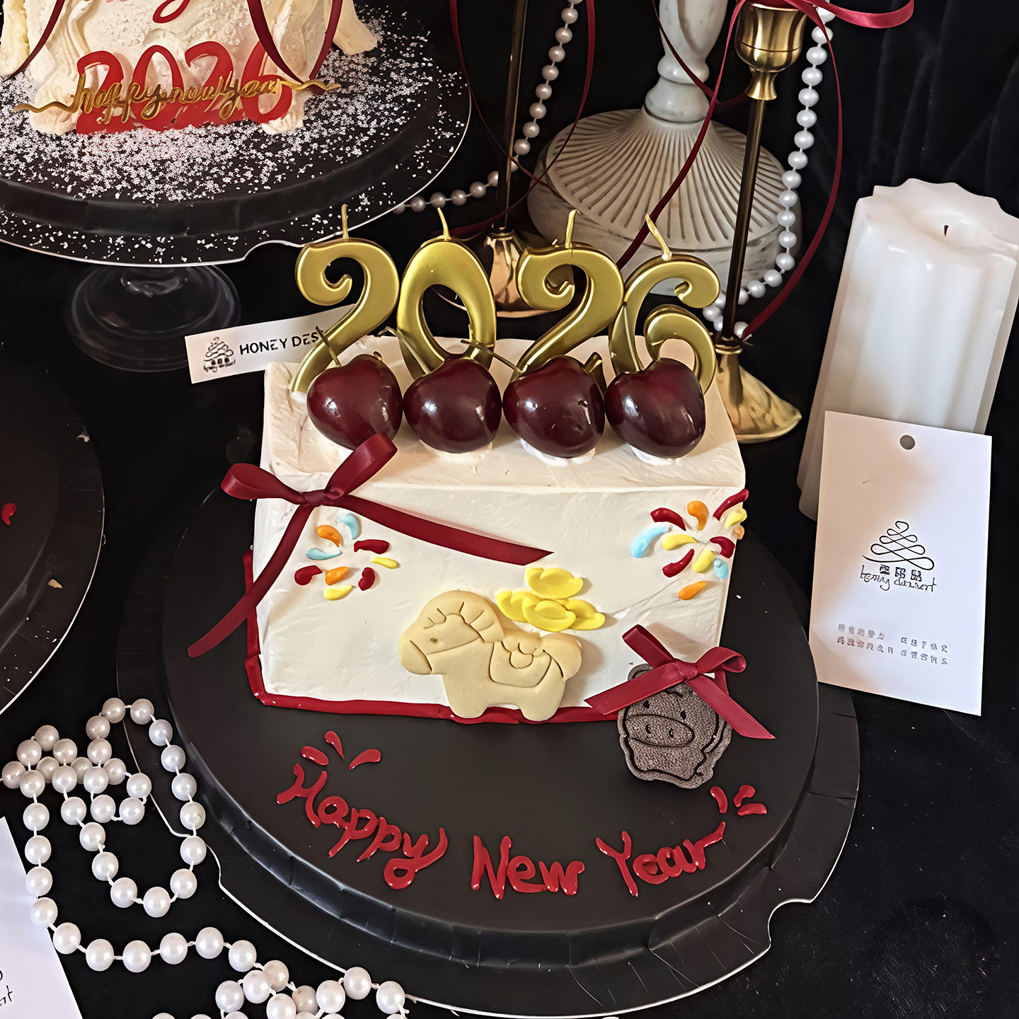包邮跨年马年网红蛋糕装饰插件2026金数字蜡烛亚克力新年快乐插件,淘宝优惠券,粉丝福利购,淘宝优惠卷