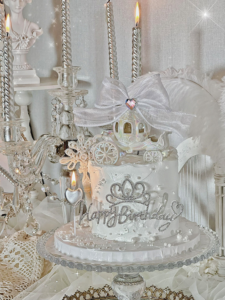 抱抱酱网红烘焙蛋糕装饰摆件带钻蝴蝶结幻彩南瓜马车公主生日插件,淘宝优惠券,粉丝福利购,淘宝优惠卷